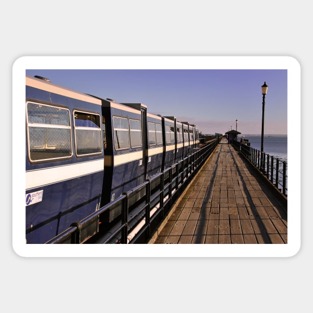 Southend on Sea Pier and Train Essex Sticker by AndyEvansPhotos